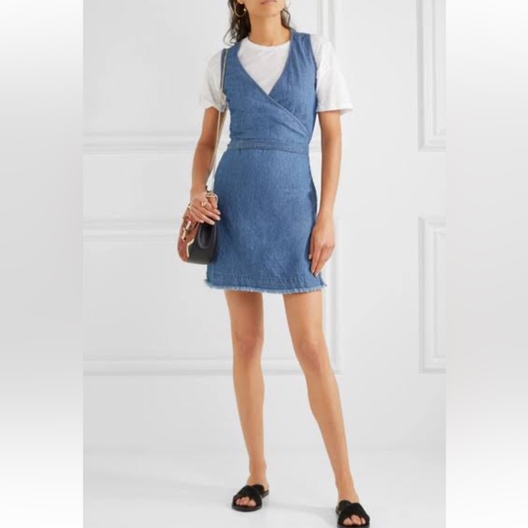 Madewell Raw Hem Wrap Dress. - Picture 3 of 8